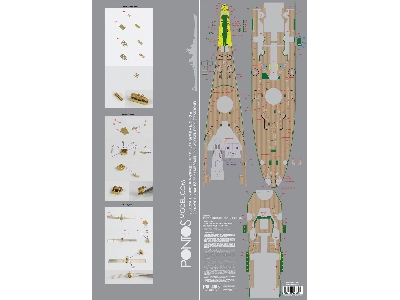 Battleship Uss Bb-63 Missouri Wooden Deck 1945 Teak Tone (For Trumpeter) - zdjęcie 4