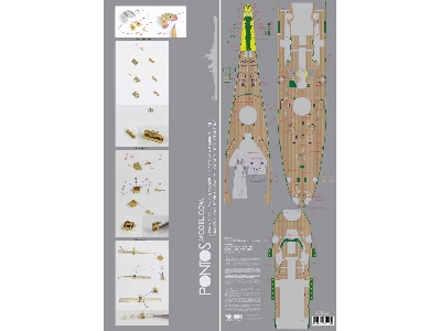 Uss Bb-61 Iowa Wooden Deck 1944 (Teak Tone) (For Trumpeter 03706) - zdjęcie 4