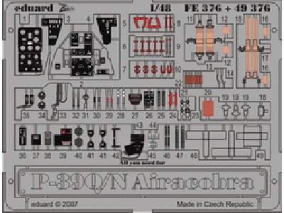  P-39Q/ N 1/48 - Hasegawa - blaszki - zdjęcie 3