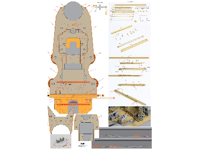 Battleship Bismarck 1941 Detail Up Set Basic Version 2 (No Wood Deck) (For Trumpeter) - zdjęcie 11