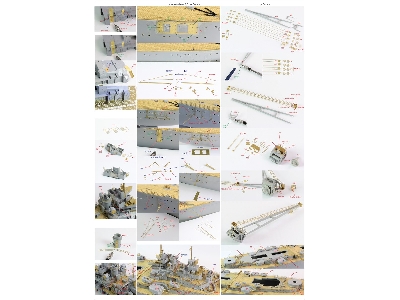 Battleship Bismarck 1941 Detail Up Set Basic Version 2 (No Wood Deck) (For Trumpeter) - zdjęcie 15