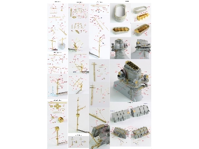 Battleship Bismarck 1941 Detail Up Set Basic Version 2 (No Wood Deck) (For Trumpeter) - zdjęcie 17