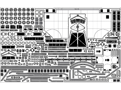 Battleship Bismarck 1941 Detail Up Set Basic Version 2 (No Wood Deck) (For Trumpeter) - zdjęcie 22