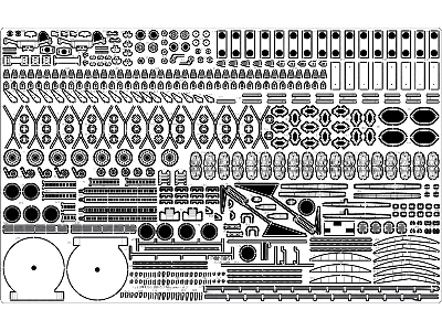 Battleship Uss Bb-61 Iowa 1944 Detail Up Set (Teak Tone Deck) (For Trumpeter 03706) - zdjęcie 2