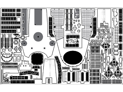 Battleship Uss Bb-61 Iowa 1944 Detail Up Set (Teak Tone Deck) (For Trumpeter 03706) - zdjęcie 7