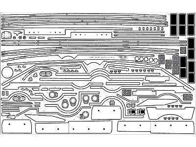 Battleship Uss Bb-61 Iowa 1944 Detail Up Set (Teak Tone Deck) (For Trumpeter 03706) - zdjęcie 16