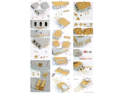 Battleship Uss Bb-61 Iowa 1944 Detail Up Set (Teak Tone Deck) (For Trumpeter 03706) - zdjęcie 29