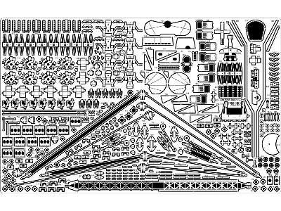 British Battleship Hms Rodney 1942 Detail Up Set (For Trumpeter 03709) - zdjęcie 18