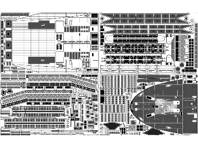 Uss Cv-6 Enterprise 1942 Detail Up Set Deck Blue Stained Wooden Deck (For Trumpeter 03712) - zdjęcie 16