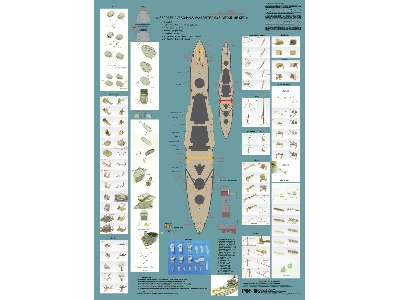 Hms Warspite 1943 Detail Up Set (For Academy) - zdjęcie 4