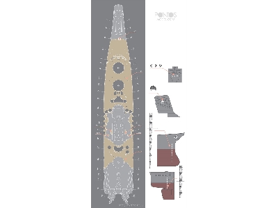 Ijn Yamato 1945 Wooden Deck Set (For Tamiya) - zdjęcie 5