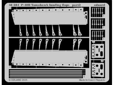  P-40B landing flaps 1/48 - Trumpeter - blaszki - zdjęcie 3