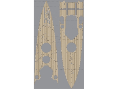 British Battleship Hms Prince Of Wales Wooden Deck Set (For Tamiya) - zdjęcie 3
