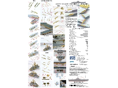 Uss Ticonderoga Cv-14 / Uss Hancock Cv-19 1944 Detail Up Set (For Trumpeter) - zdjęcie 20