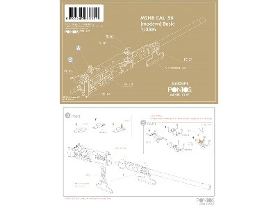 M2hb Cal .50 Modern Basic 1/35th Metal Barrel - zdjęcie 2