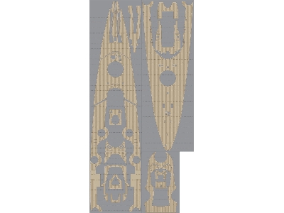 German Battleship Tirpitz Wooden Deck Set Type T (For Tamiya) - zdjęcie 4