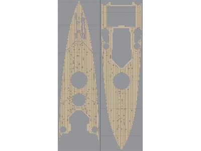 British Battleship Hms King George V Wooden Deck Set (For Tamiya) - zdjęcie 5