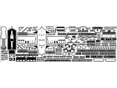 Uss Wisconsin Bb-64 1991 Detail Up Set (For Tamiya) - zdjęcie 4