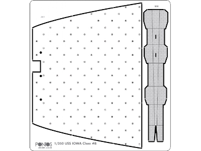 Uss Wisconsin Bb-64 1991 Detail Up Set (For Tamiya) - zdjęcie 6