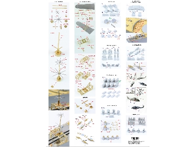 Uss Wisconsin Bb-64 1991 Detail Up Set (For Tamiya) - zdjęcie 14