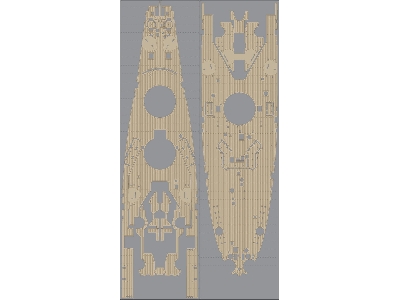 Uss Missouri Bb-63 Wooden Deck Set (Natural Tone) (For Tamiya) - zdjęcie 4