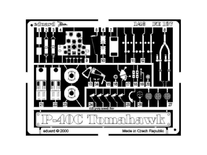  P-40C 1/48 - Academy Minicraft - blaszki - zdjęcie 1