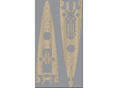 German Battleship Scharnhorst Wooden Deck Set Type 1 (For Dragon) - zdjęcie 5