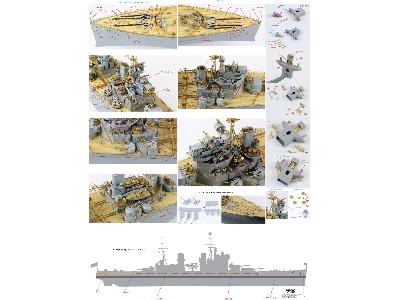 Hms King George V 1941 Detail Up Set (For Tamiya) - zdjęcie 19