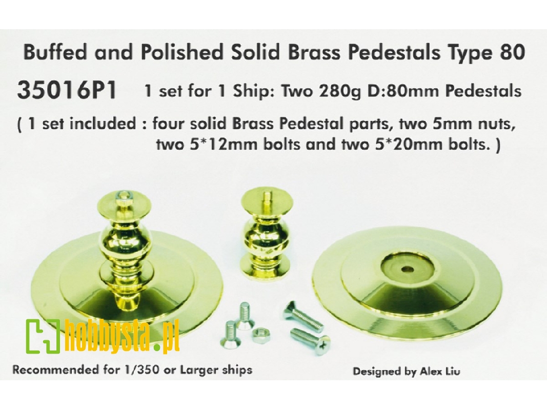 Buffed And Polished Solid Brass Pedestals Type 80 - zdjęcie 1 Buffed And Polished Solid Brass Pedestals Type 80 - zdjęcie 1