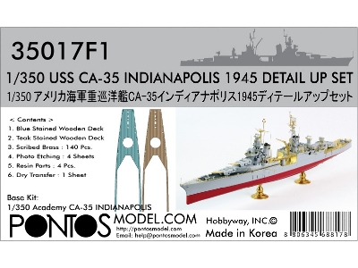Uss Indianapolis Ca-35 1945 Detail Up Set (For Academy) - zdjęcie 1