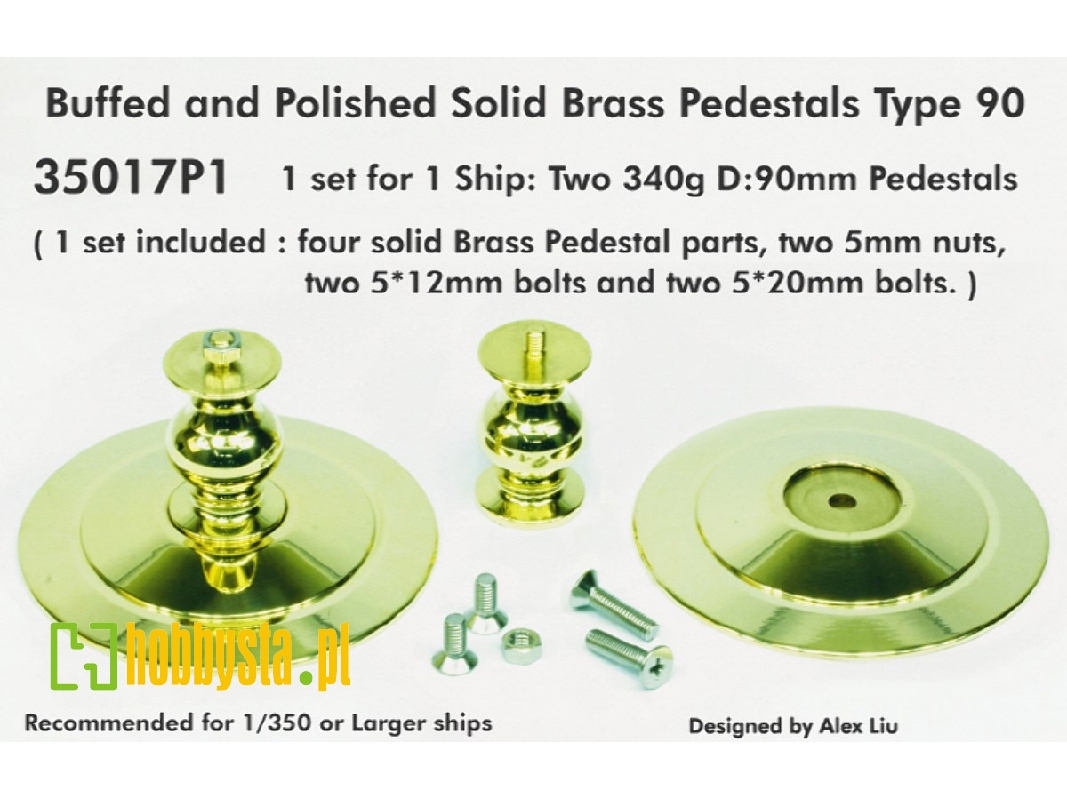 Buffed And Polished Solid Brass Pedestals Type 90 - zdjęcie 1 Buffed And Polished Solid Brass Pedestals Type 90 - zdjęcie 1