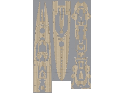 German Heavy Cruiser Hipper Wooden Deck Set Type R (For Trumpeter) - zdjęcie 4