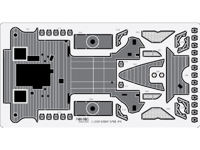 German Panzerschiff Admiral Graf Spee Wooden Deck Set Type T (For Trumpeter) - zdjęcie 4