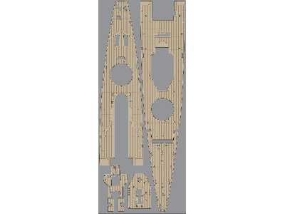 German Panzerschiff Admiral Graf Spee Wooden Deck Set Type T (For Trumpeter) - zdjęcie 5