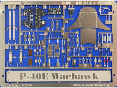  P-40E 1/48 - Hasegawa - blaszki - zdjęcie 4