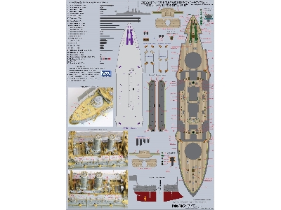 Ijn Battleship Mikasa 1905 Detail Up Set (For Hasegawa Z21) - zdjęcie 3
