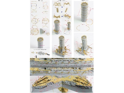 Ijn Battleship Mikasa 1905 Detail Up Set (For Hasegawa Z21) - zdjęcie 6