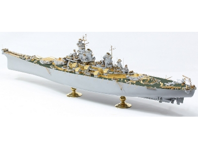 Uss Missouri Bb-63 1945 Detail Up Set (20b Stained Wooden Deck) (For Tamiya 78008 Or 78018) - zdjęcie 12