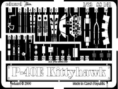  P-40E 1/72 - Academy Minicraft - blaszki - zdjęcie 1
