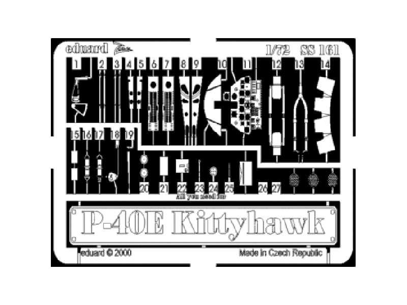 P-40E 1/72 - Academy Minicraft - blaszki - zdjęcie 1 P-40E 1/72 - Academy Minicraft - blaszki - zdjęcie 1