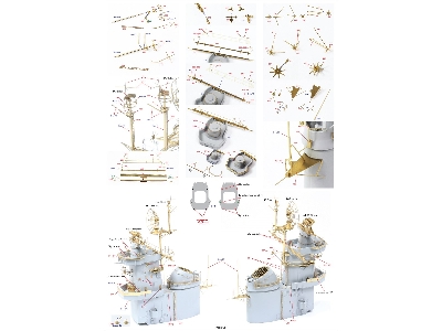 Uss Missouri Bb-63 1945 Detail Up Set (20b Stained Wooden Deck) (For Tamiya 78008 Or 78018) - zdjęcie 29