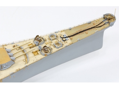 Uss Missouri Bb-63 1945 Detail Up Set (Teak Tone Wooden Deck) (For Tamiya 78008 Or 78018) - zdjęcie 3