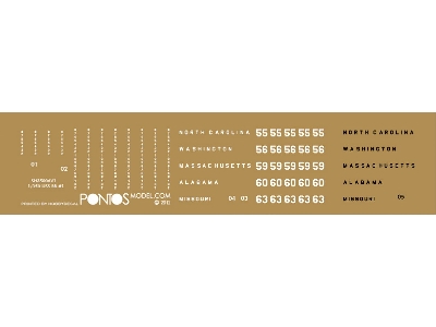 Uss Missouri Bb-63 1945 Detail Up Set (Teak Tone Wooden Deck) (For Tamiya 78008 Or 78018) - zdjęcie 11