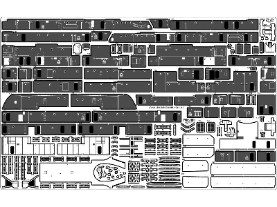 Uss Missouri Bb-63 1945 Detail Up Set (Teak Tone Wooden Deck) (For Tamiya 78008 Or 78018) - zdjęcie 17