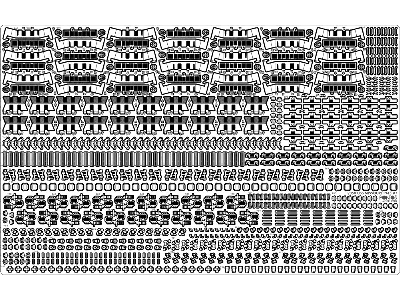 Uss Missouri Bb-63 1945 Detail Up Set (Teak Tone Wooden Deck) (For Tamiya 78008 Or 78018) - zdjęcie 19