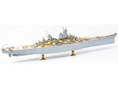 Uss Missouri Bb-63 1945 Detail Up Set (Teak Tone Wooden Deck) (For Tamiya 78008 Or 78018) - zdjęcie 23