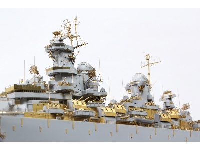 Uss Missouri Bb-63 1945 Detail Up Set (Teak Tone Wooden Deck) (For Tamiya 78008 Or 78018) - zdjęcie 38