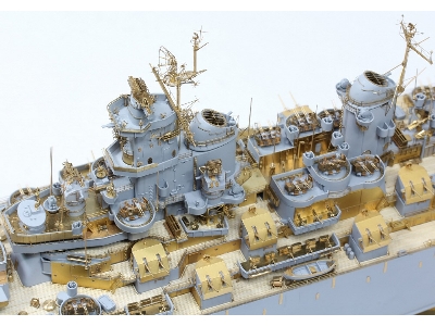 Uss Missouri Bb-63 1945 Detail Up Set (Teak Tone Wooden Deck) (For Tamiya 78008 Or 78018) - zdjęcie 41