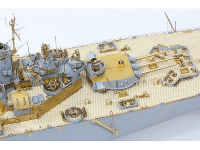 Uss Missouri Bb-63 1945 Detail Up Set (Teak Tone Wooden Deck) (For Tamiya 78008 Or 78018) - zdjęcie 42