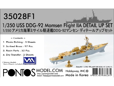 Uss Momsen Ddg-92 (Arleigh Burke Class Flight Iia) Detail Up Set (For Trumpeter 04527) - zdjęcie 1